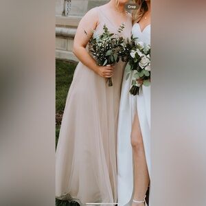 Wtoo Watters Designs bridesmaids dress style 343 in shade biscotti